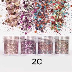 $4.99 4 Boxes/ Nail Glitter Mixed Color Paillette Colorful Nail Sequins Powder | BeautyBigBang Slime Decorations, Nail Art Paillette, Do It Yourself Nails, Holographic Nail Powder, Nail Salon Supplies, Nail Glitter Powder, Festival Glitter