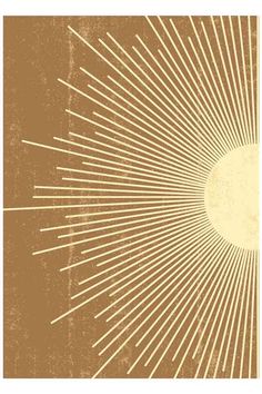 an abstract sunburst pattern in brown and white on a beige background with grungy edges