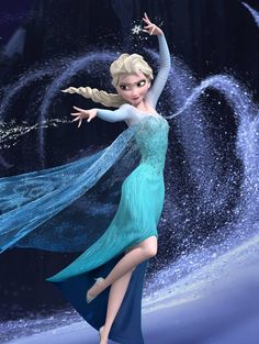 an image of a frozen princess dancing in the snow