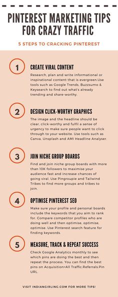 the ultimate guide to pinterest marketing tips for crazy traffic infographical design