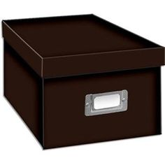 a brown box with a silver handle on it