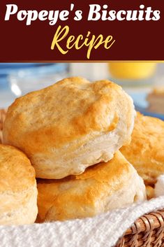 some biscuits in a basket on a table