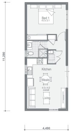 the floor plan for a two bedroom apartment with an attached kitchen, living room and dining area