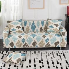 Housse canapé Pastel - Housses Extensibles de Fauteuil et Canapé La Maison des Housses Couch Covers Slipcovers, Plaid Sofa, Corner Sofa Covers, Single Seater Sofa, Printed Sofa, Simple Sofa, Old Sofa, Loveseat Slipcovers, Big Sofas