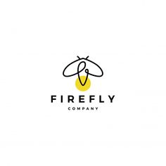 the logo for firefly company, which has been designed to look like a bee