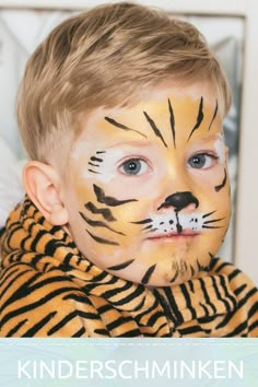 Tiger Makeup For Kids, Tiger Makeup, Funny Photo Props, Kids Carnival, Kids Origami