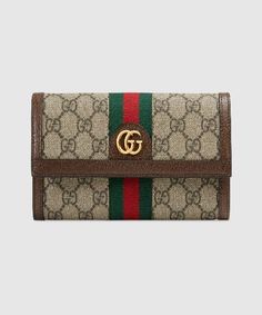 Description First new in the 1970s, the GG logo was an evolution of the original Gucci rhombi design from the 1930s, and from then it’s been an established symbol of Gucci’s heritage. The continental wallet combines the signature motif with the Web stripe—a timeless pairing that pays homage to Gucci’s roots. Size: 7.5″W x 4″W x 1.5″D / W19cm x H10cm x D4cm 100% genuine materials, matching the quality of the Gucci product; Beige/ebony GG Supreme canvas, a material with low environmental impact, with brown leather trim Green and red Web Gold-toned hardware Double G Twelve slots and two bill compartments Zipper coin pocket Snap button closure Comes with dustbag, ations, and pamphlets Our: The product is otherwise ! Rhombus Design, Gucci Gifts, Gucci Ophidia, Italy Print, Gg Logo, Card Case Wallet, Digital Gifts, Gucci Wallet, Wallet Fashion