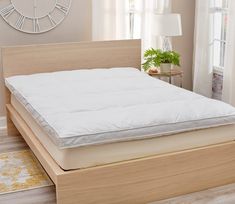 Down Feather Bed Topper by Down Decor Bed Topper, Feather Bed, Box Construction, Castle Home, Old Mattress, Mattress Pads, White Cloud, Best Mattress, Mattress Topper