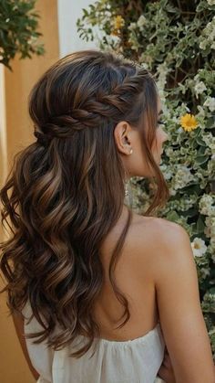 Diy Bridesmaid Hair, Hoco Hairstyles, Goddess Hairstyles, Medium Long Hair, Long Hair Updo, Peinados Fáciles Para Cabello Corto, Trending Hairstyles, Formal Hairstyles, Light Brown Hair