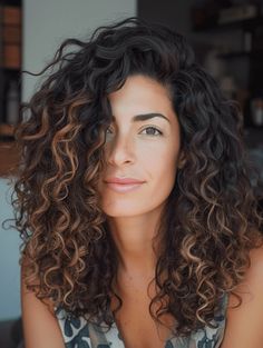 39 Spring Haircuts for Curly Hair 2024: Embracing Natural Textures and Styles How To Lift Roots Curly Hair, Medium Length Curly Hair Balayage, Curly Hairstyles 2024, Natural Curly Hair With Highlights, Shag Hairstyles Curly Hair, Curly Hair 2024, Hair Colour For Curly Hair, Curly Hair Colour Ideas, Curly Hair Colour