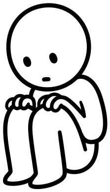 a black and white drawing of a person holding something in their hands with one hand