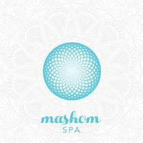 the logo for masoom spa, which is located in front of a white background