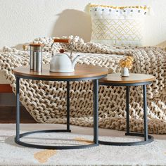 CO-Z 2 - Piece Living Room Table Set & Reviews | Wayfair.co.uk Multipurpose Table, Nesting Table, Big Table, Tall Table, Coffee Table Set