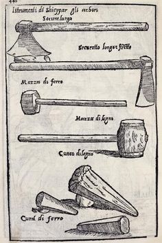 an old book with different types of tools