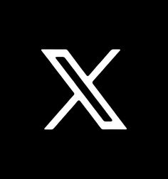 the letter x is white on a black background