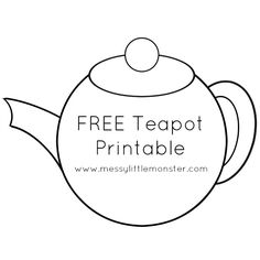 a teapot with the words free teapot printable