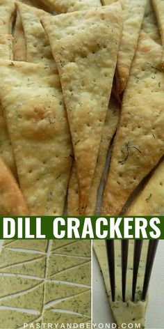 several different types of crackers on a plate