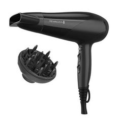 Defy damage and increase your shine with the REMINGTON High Speed Hair Dryer with Diffuser. This blow dryers grill is coated in Tourmaline, Ionic and Ceramic Technologies to provide 3x more protection* during styling. The micro-conditioners transfer to your hair to help prevent heat damage and increase shine and hair health. With the 1875-Watt Power Rating**, you can dry hair faster and with less frizz*. Three heat options and two speed settings help you find the airflow performance you prefer f Blow Dryer Diffuser, Blow Dryers, Ceramic Hair, Heat Damage, Blow Dryer, Dryers, Hair Health, Dry Hair, Hair Dryer