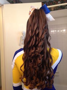 Cheerleader Hairstyles Half Up Half Down, Cheerleader Hair, Cheerleading Hairstyles