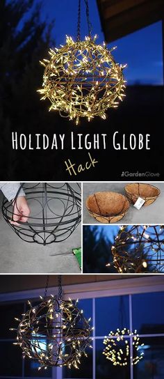 the light globe is made from wire and lights