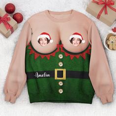 Custom Photo Ugly Christmas Sweater - Personalized Photo Ugly Sweater Ugly Sweater For Kids, Cheap Ugly Christmas Sweater, Ugly Christmas Sweater Couples, Custom Sweaters, Leather Passport Cover, Face Photo, 3d T Shirts, Urban Chic, Sweater Making