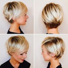 Bronde Pixie With Platinum Balayage Pixie Haircuts For Women, Pixie Haircut For Thick Hair, Bob Haircuts For Women, Penteado Cabelo Curto, Haircut For Thick Hair