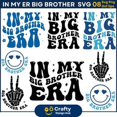 Big Brother Svg, Elder Brother, Big Brother Shirt, Frame Artwork, Toddler Humor, Brother Shirts, Baby Milestone, Trendy Kids, Shirt Png