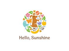 the logo for hello sunshine, a children's clothing line that is designed to look like