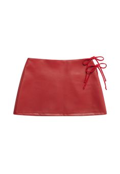 The vegan leather is a stretchy and supportive fabric with two drawstring closures for added accessibility of dressing. Discrete bonding at closure lays flat against body for a perfect fit.  Mid to High Waisted, Extremely Stretchy and Adjustable Coating: 100% PU / Base fabric: 70% Viscose rayon 30% Metallic yarn; Diamo Flattering Mini Skirt, Fun Mini Skirts, Funky Skirts, Miami Fits, Going Out Skirt, Mini Skirt Pattern, Lulu Skirt, Cute Mini Skirt, Mini Skirt Style