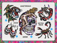 an image of tattoos on the back of a card