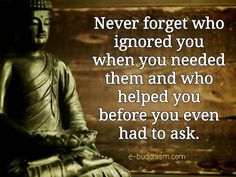 a buddha statue sitting in front of a wooden wall with a quote on it that reads,'go is just a small three letter word, which can destroy a big twelve letter