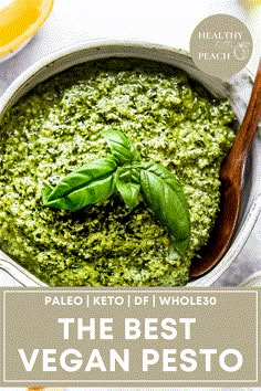 the best vegan pesto recipe in a bowl