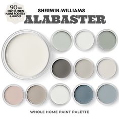 the ultimate guide to choosing paint colors for your walls and floors, including sherylin williams's albaster