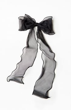 Be the chic babe you are with the help of the PacSun Chiffon Big Bow Barrette. This hair clip is made with a chiffon bow and a barrette closure.


	Chiffon bow
	Barrette closure Black Hair Bows, Chiffon Bow, Bow Fashion, Bow Barrette, Hair Ribbon, Concert Fits, Emo Outfits, Big Bow, Fashion Hair Accessories