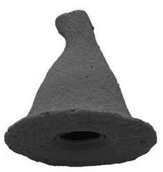 a cement cone with a hole in the middle