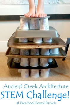 Ancient Greek Architecture STEM Challenge & Activities | Preschool Powol… Challenge Activities, Vetenskapliga Experiment, Steam Challenges, Steam Ideas, Greek Architecture, Steam Projects, Stem Challenge, Ancient Greek Architecture, Kid Experiments