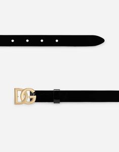 The belt strap is 2 cm in height Dome popper fastening beneath the buckle Nickel-free light gold-plated logo buckle Item comes with a dust bag Made in Italy Dg Belt, Woman Accessories, Dg Logo, Leather Belt, Bag Making, Patent Leather, Dolce And Gabbana, Dust Bag, Black Leather