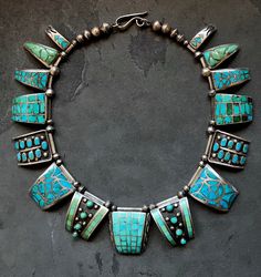 Southwestern Turquoise Sterling Silver Collectible Necklace, Southwestern Style Adjustable Hand-strung Turquoise Necklace, Navajo Turqoise Necklace, Classic Clothes, Nickel-free Southwestern Blue Turquoise Necklace