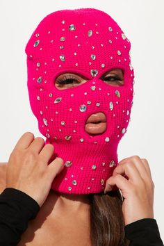 Pink Balaclava, Bald Women Fashion, Women's Balaclava, Cool Beanies, Weird Fashion, Los Angeles Area, Ski Mask, Promotional Events, Accessories Fashion