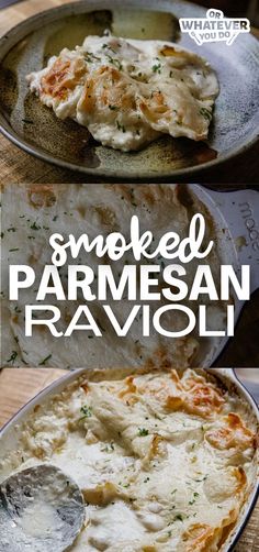 this is an image of smoked parmesan ravioli