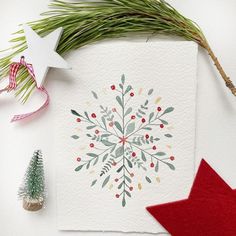 Christmas Card Ideas Snowflakes, Christmas Watercolor Tags, Christmas Card Art Watercolor, Advent Watercolor, Hand Made Christmas Cards, Cute Christmas Cards Diy, Holiday Watercolor Cards, Aquarell Christmas Cards, Watercolor Paintings Christmas