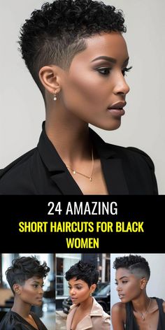 Short and Sweet: Easy Morning Hairstyles Shaved Hair With Braids Black Women, Very Short Black Hairstyles, Low Women Haircut Black, Faded Haircut For Women Black, Short Hair For Black Women Pixie, Short Afro Haircuts For Women, Short Black Haircuts For Women, Tapered Short Hair Black Women, Haircut For Black Woman