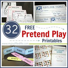 free printables for pretend play and activities