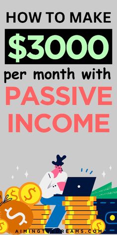 a poster with the words how to make $ 300 per month with passive income