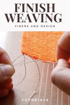 the book cover shows two hands working on an orange piece of fabric with white thread