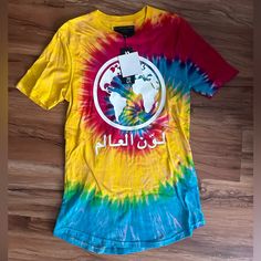 Nwt Never Worn Arabic Writing Scripture Brand Is 5ive Pillars Tagged For Exposure #Islam #Muslim #Arab #Palestine Writing Scripture, Arabic Writing, Arabic Script, Urban Outfitters Tops, Green Yellow, Urban Outfitters, Tie Dye, Dye, Tops & Tees