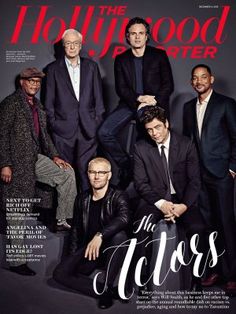 the hollywood reporter magazine cover with four men in suits