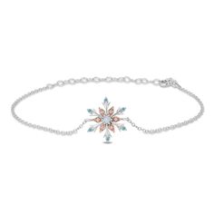 Enchanted Disney Fine Jewelry 14K Rose Gold Over Sterling Silver with Stories Love, Enchanted Disney, Enchanted Disney Fine Jewelry, Disney Fine Jewelry, Diamond Bracelet Design, Gold Topaz, Swarovski Crystal Jewelry, Disney Jewelry, Opal Bracelet