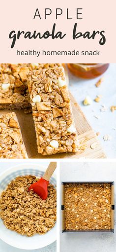 apple granola bars are made with healthy homemade ingredients, and they're ready to be eaten