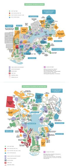 two maps showing the locations of different types of boats in the water and on land